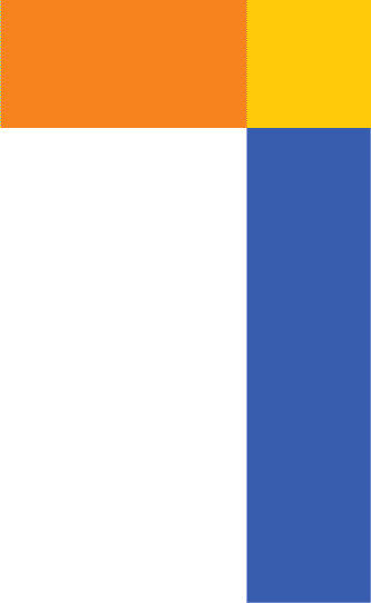 Orange, Yellow, Blue Color Corner